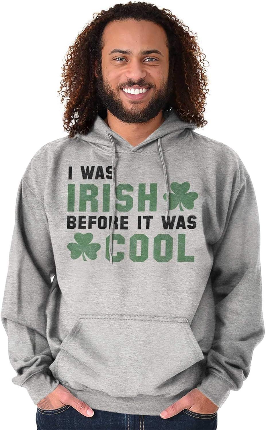 imageBrisco Brands St Paddy Irish Before It Was Cool Hoodie Sweatshirt Women MenSport Grey