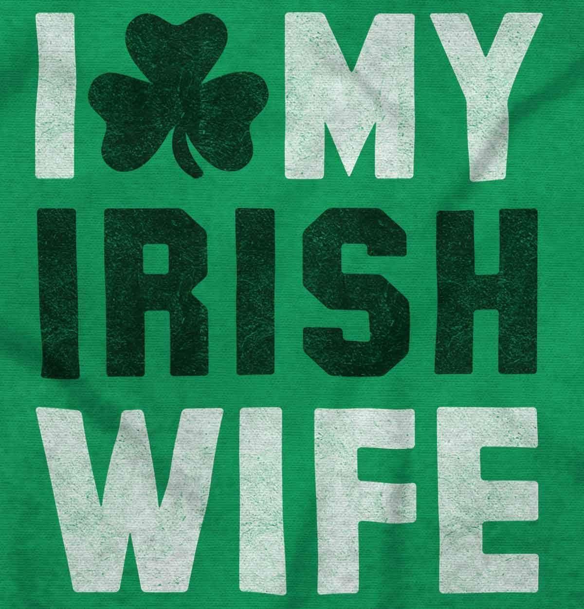 imageBrisco Brands St Patricks Day I Love My Irish Wife Hoodie Hooded Sweatshirt MenIrish Green