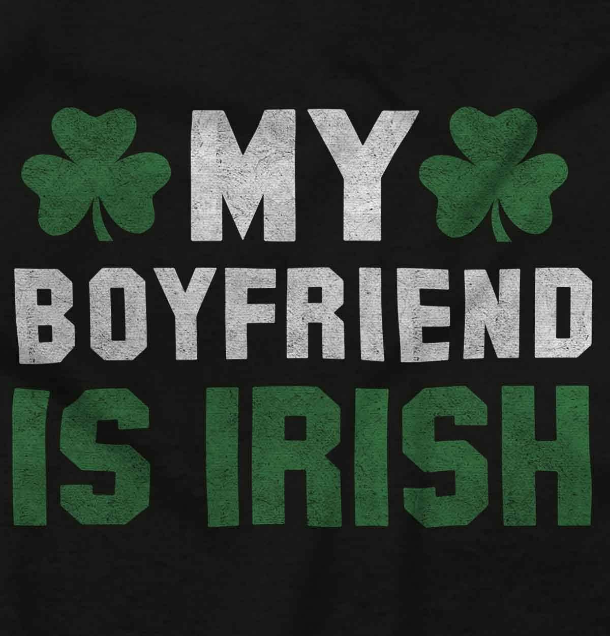 imageBrisco Brands St Patricks Day Irish Boyfriend Womens Slim Fit Graphic TeeBlack