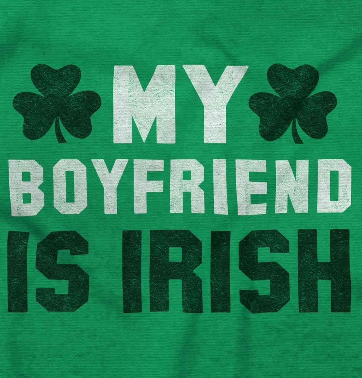 imageBrisco Brands St Patricks Day Irish Boyfriend Womens Slim Fit Graphic TeeIrish Green