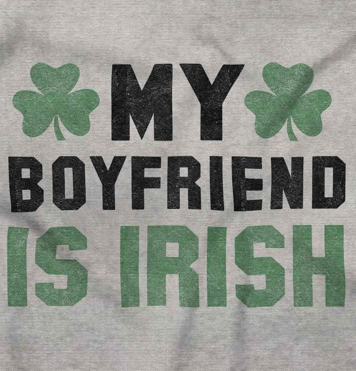 imageBrisco Brands St Patricks Day Irish Boyfriend Womens Slim Fit Graphic TeeSport Grey