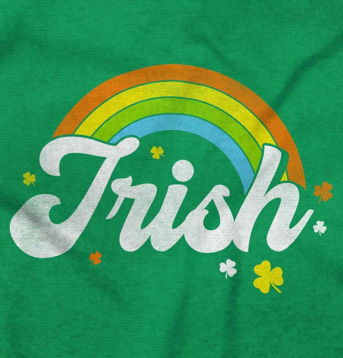 imageBrisco Brands St Patricks Day Irish Rainbow Clover Women Crewneck SweatshirtIrish Green