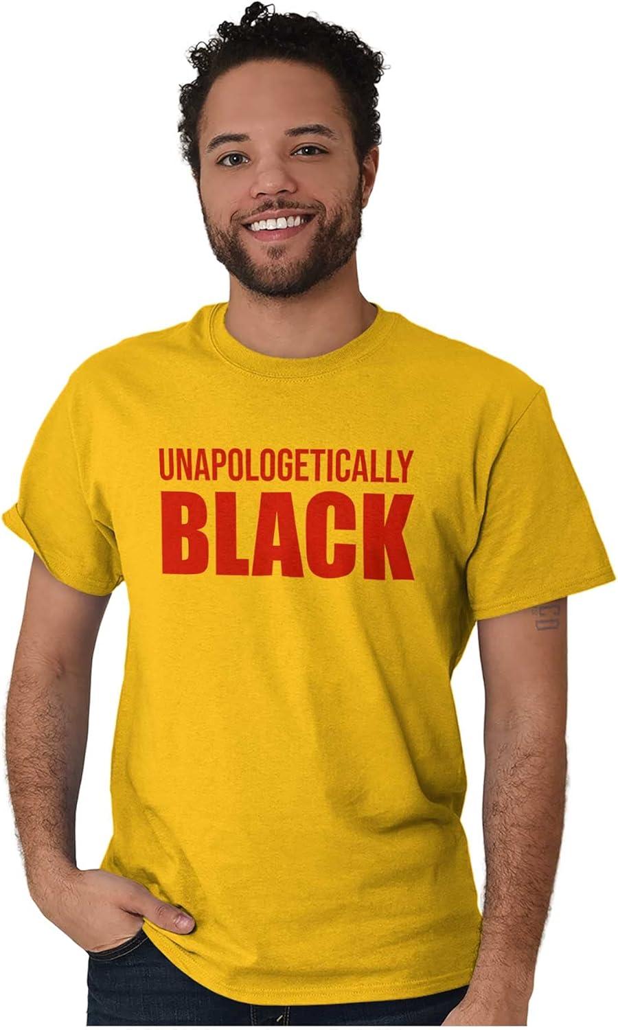 imageBrisco Brands Unapologetically Black Social Justice Graphic T Shirt Men or WomenGold