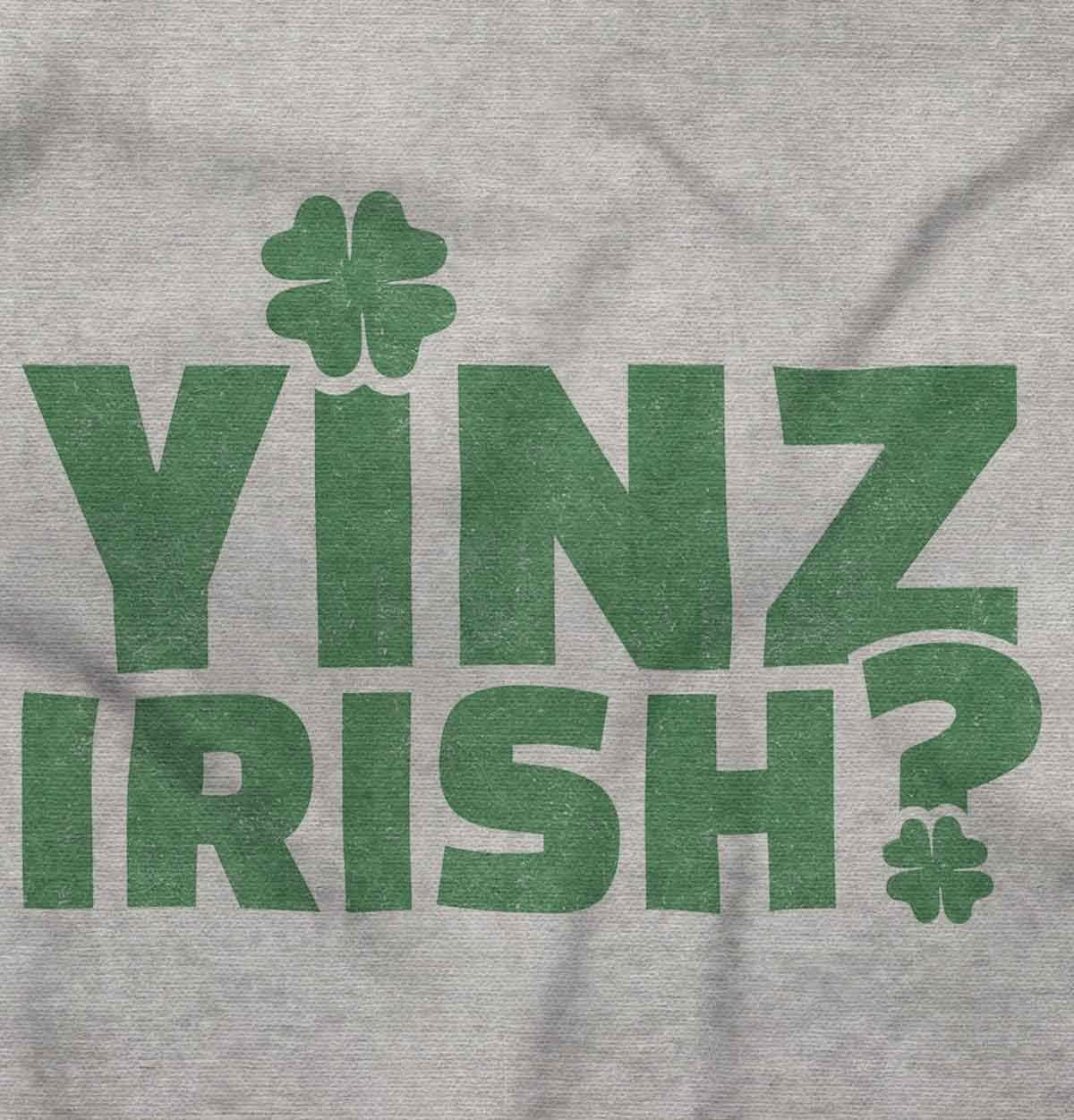 imageBrisco Brands Yinz Irish Funny St Patricks Day Zip Up Hoodie Mens WomensSport Grey