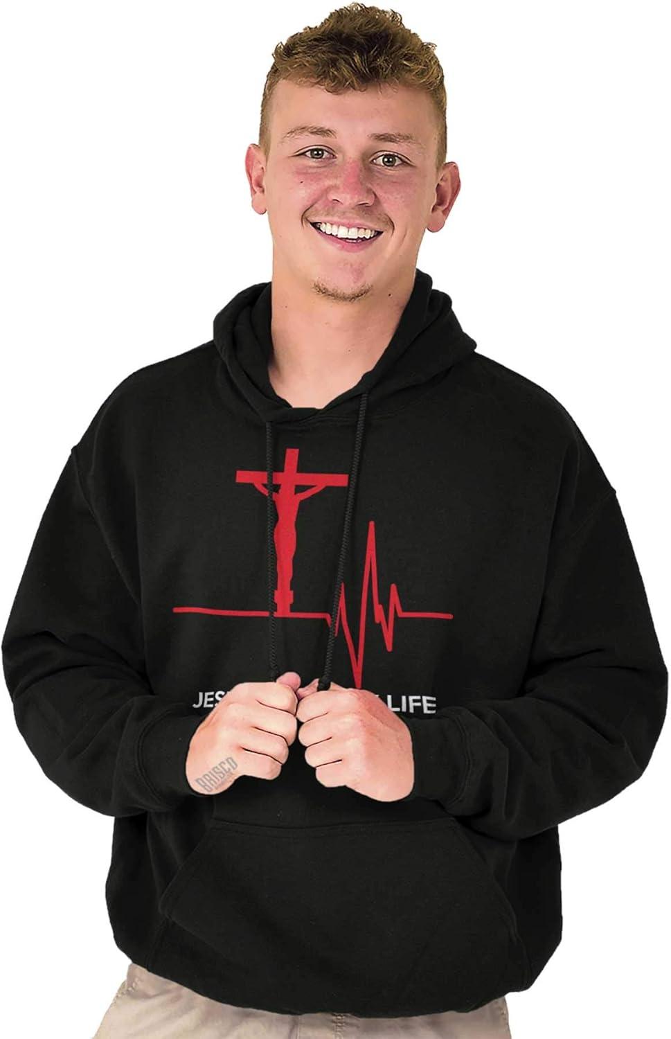 imageChristian Strong Jesus Saved My Life Crucifix Hoodie Sweatshirt Women MenBlack