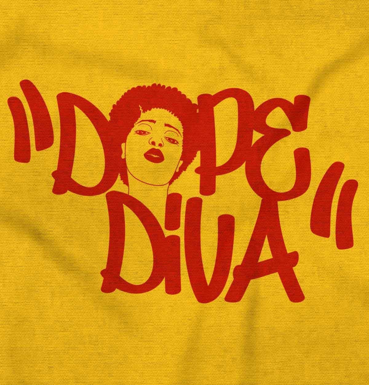 imageDope Diva Black Girl Excellence Cute Womens Graphic T Shirt TeesGold