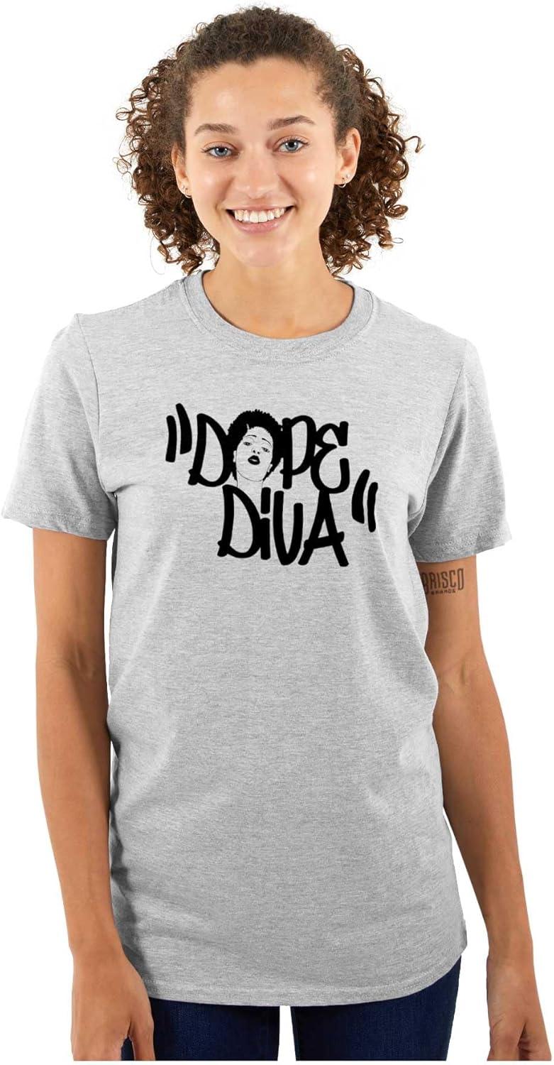 imageDope Diva Black Girl Excellence Cute Womens Graphic T Shirt TeesSport Grey