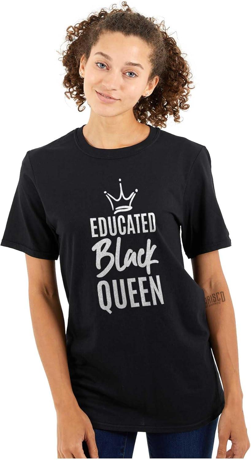 imageEducated Black Queen Empowered Womens Graphic T Shirt TeesBlack