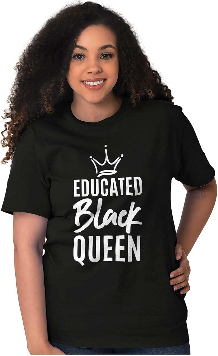 imageEducated Black Queen Empowered Womens Graphic T Shirt TeesBlack