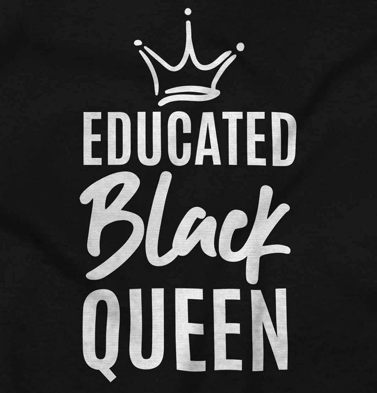 imageEducated Black Queen Empowered Womens Graphic T Shirt TeesBlack