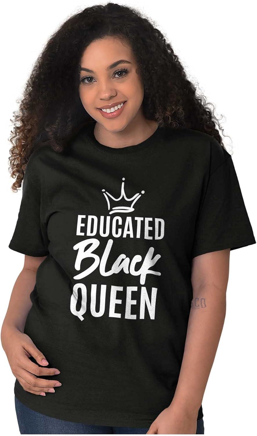 imageEducated Black Queen Empowered Womens Graphic T Shirt TeesBlack