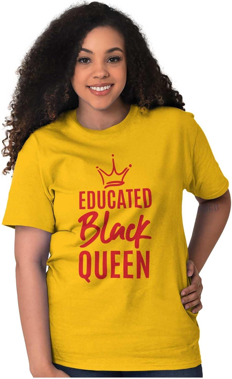 imageEducated Black Queen Empowered Womens Graphic T Shirt TeesGold