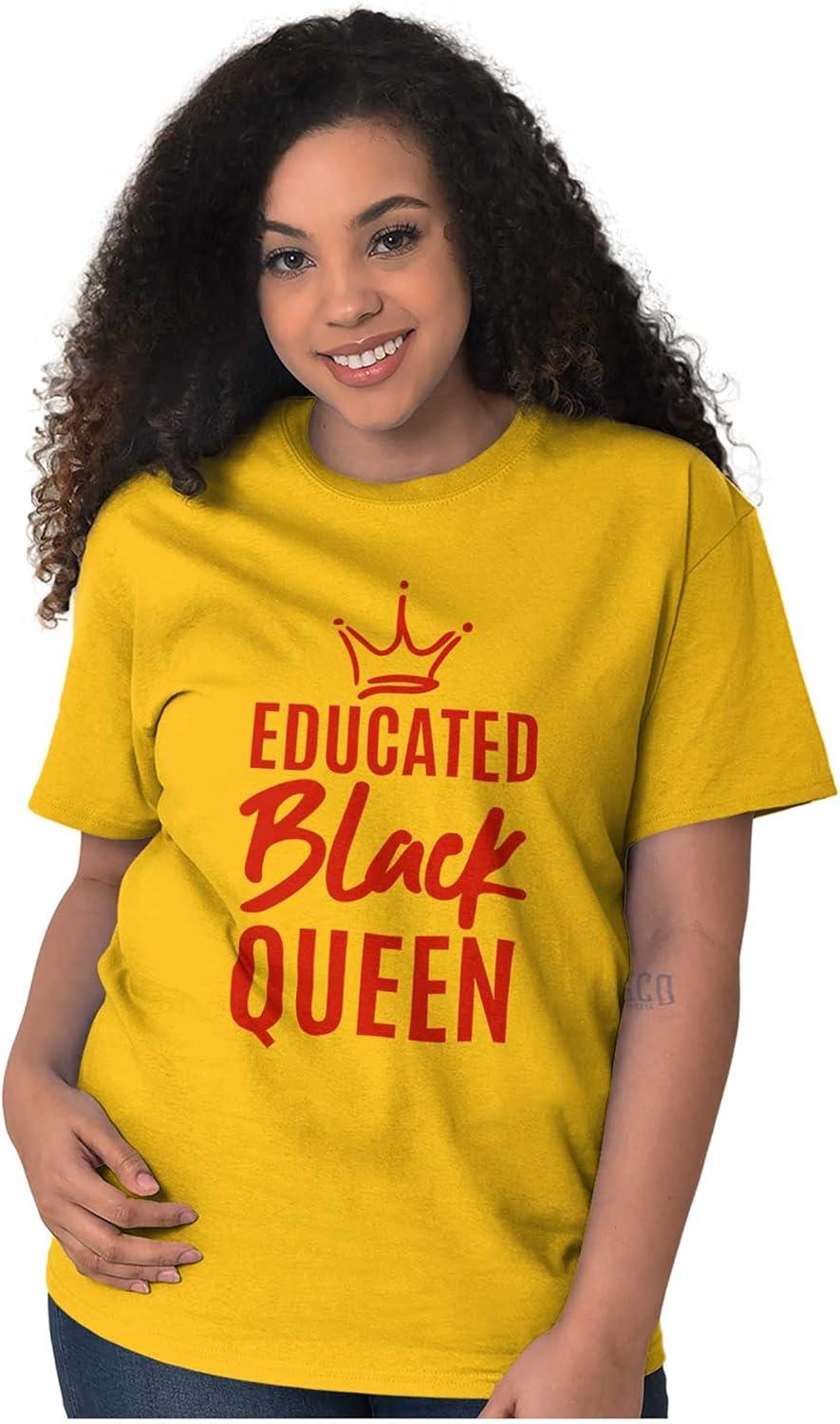 imageEducated Black Queen Empowered Womens Graphic T Shirt TeesGold
