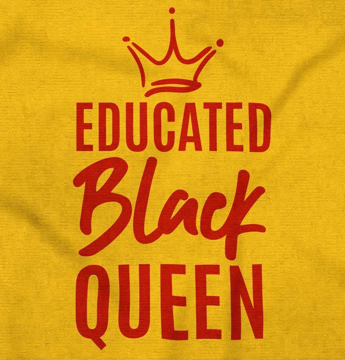 imageEducated Black Queen Empowered Womens Graphic T Shirt TeesGold