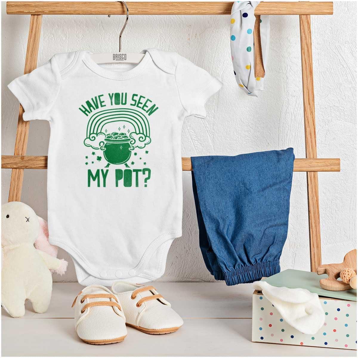 imageFunny Guess Whos Irish St Paddys Baby Romper Boys or GirlsWhite