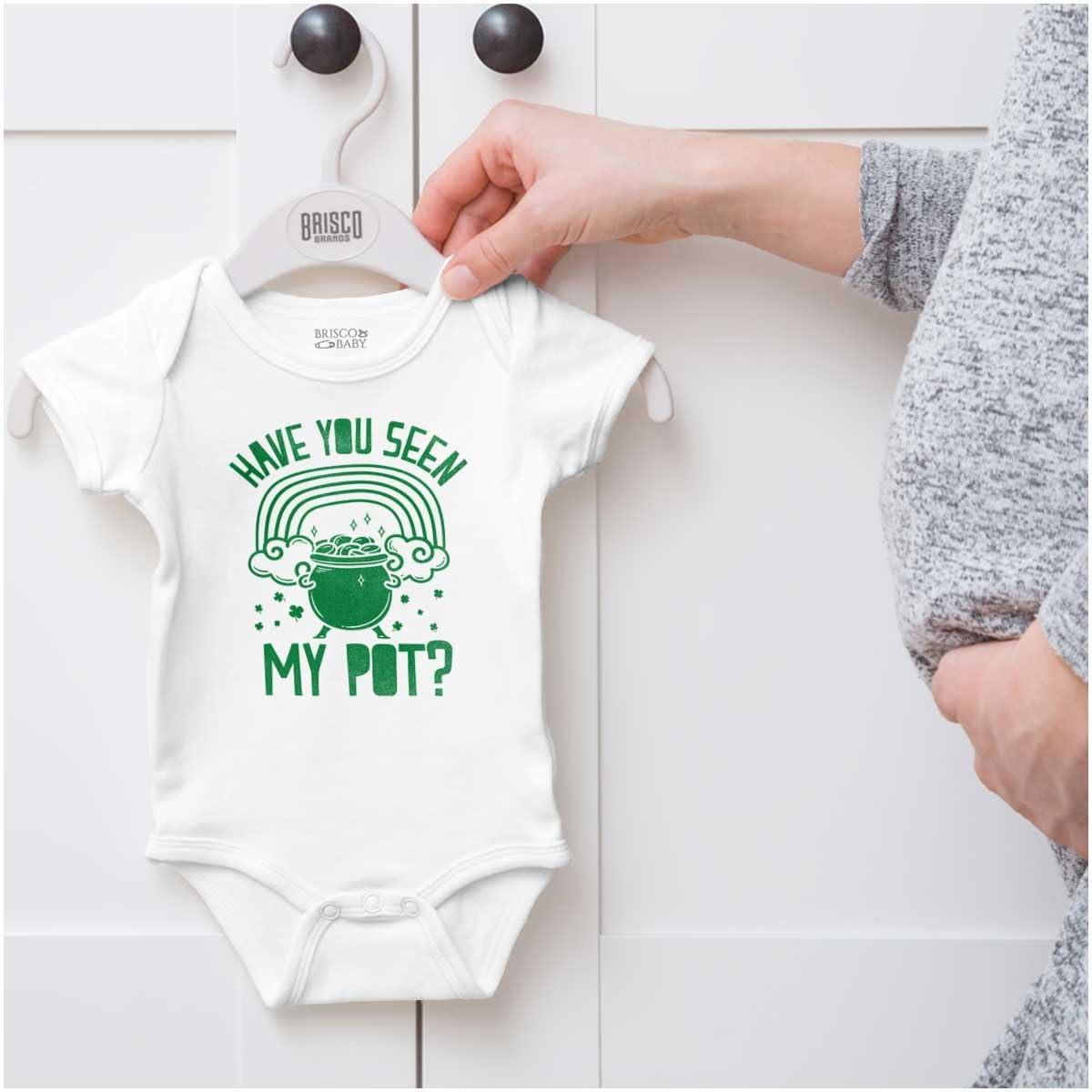 imageFunny Guess Whos Irish St Paddys Baby Romper Boys or GirlsWhite