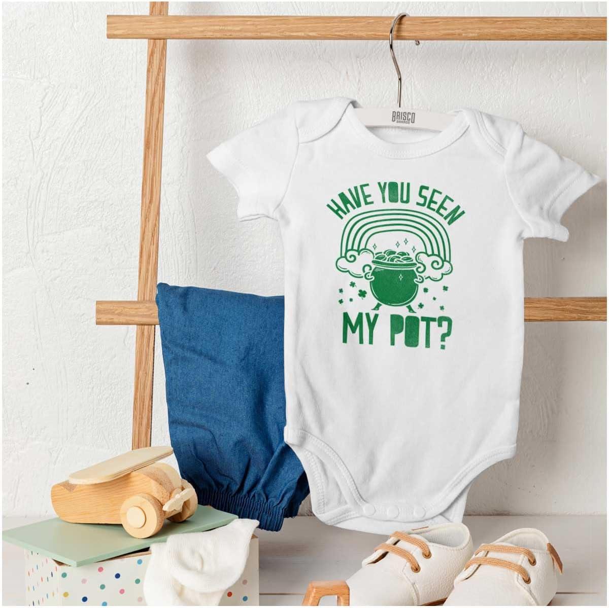 imageFunny Guess Whos Irish St Paddys Baby Romper Boys or GirlsWhite