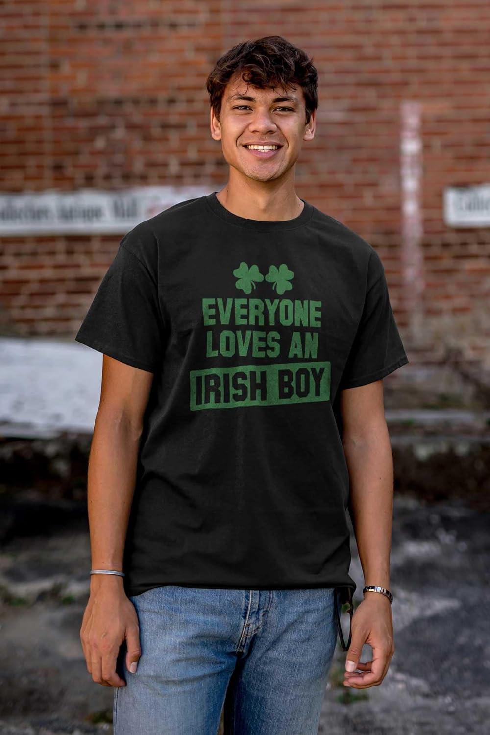 imageFunny Saint Patricks Day Irish Boy Mens Graphic T Shirt TeesBlack