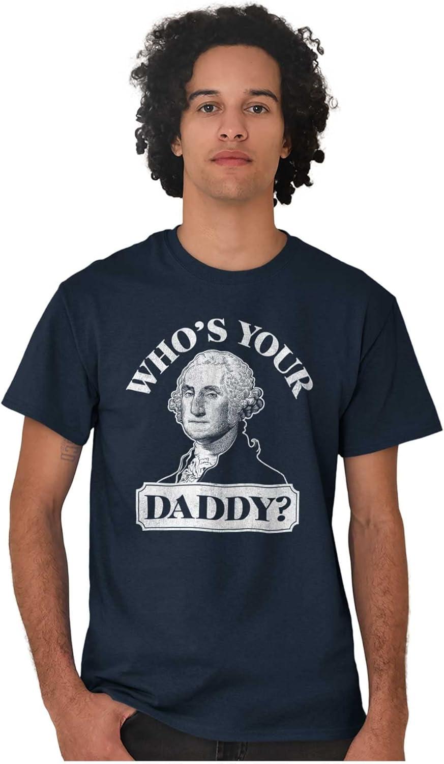 imageFunny Whos Your Daddy USA American Graphic T Shirt Men or WomenNavy