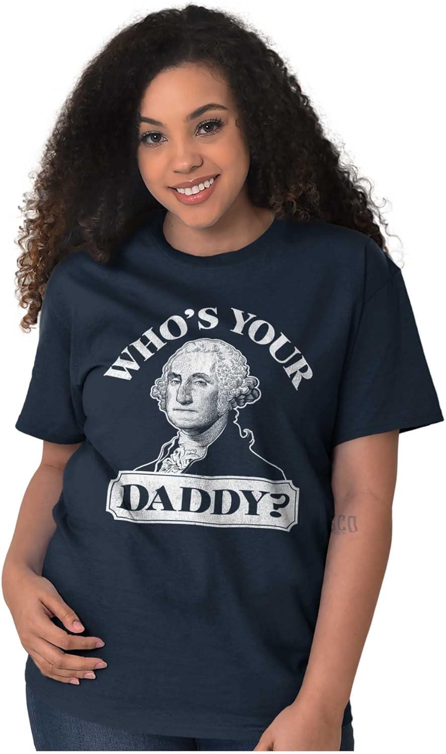 imageFunny Whos Your Daddy USA American Graphic T Shirt Men or WomenNavy