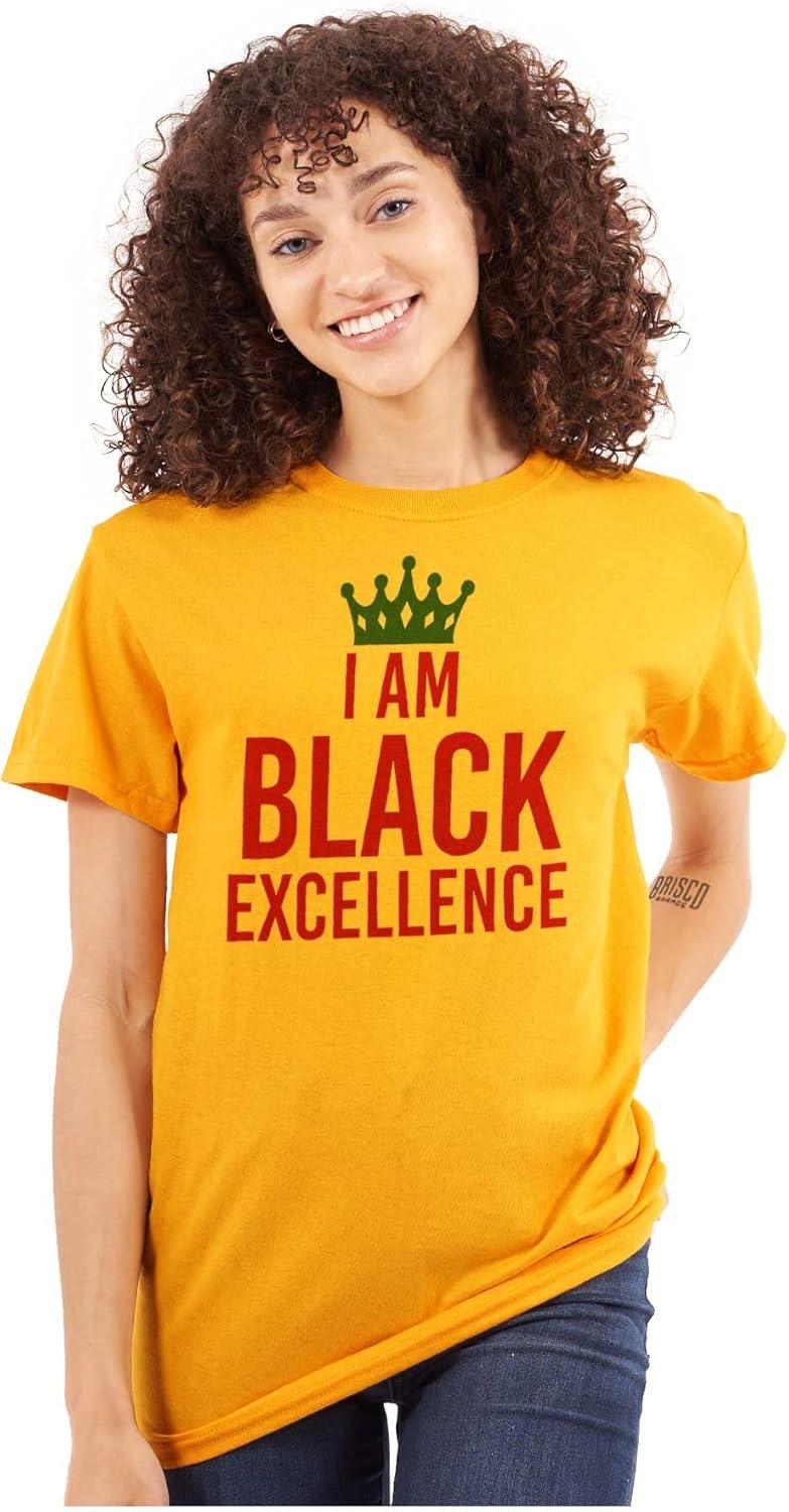 imageI am Black Excellence Royal Crown Graphic T Shirt Men or WomenGold