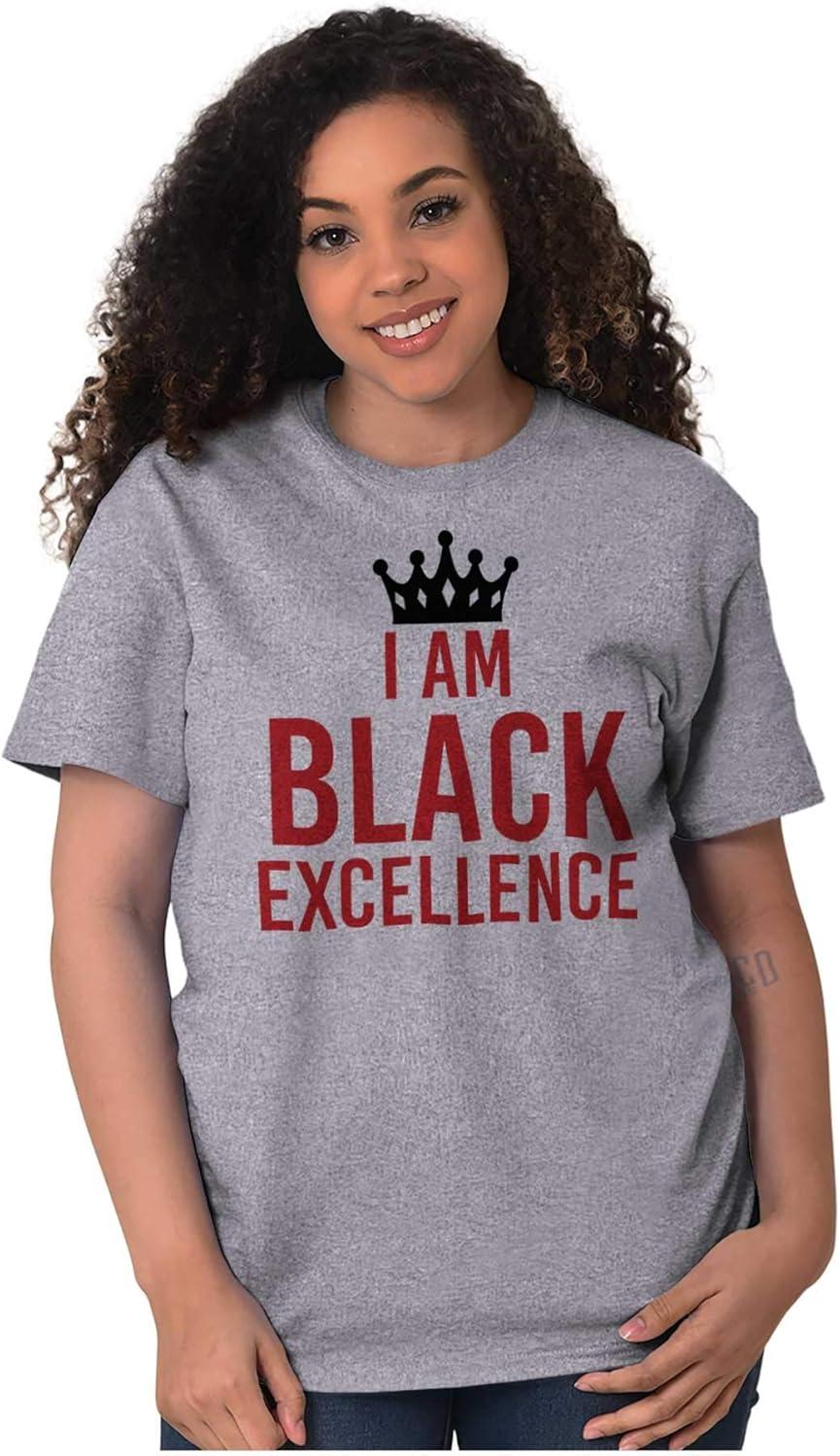 imageI am Black Excellence Royal Crown Graphic T Shirt Men or WomenSport Grey