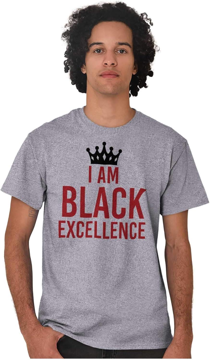 imageI am Black Excellence Royal Crown Graphic T Shirt Men or WomenSport Grey