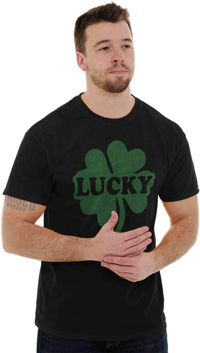 imageLucky 4 Leaf Clover St Patricks Day Graphic T Shirt Men or WomenBlack