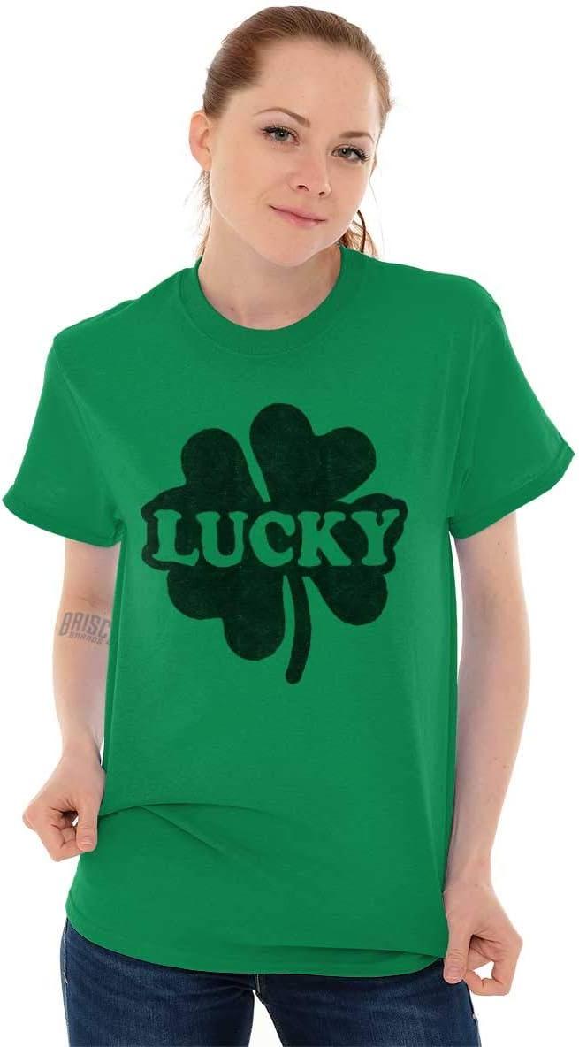 imageLucky 4 Leaf Clover St Patricks Day Graphic T Shirt Men or WomenIrish Green