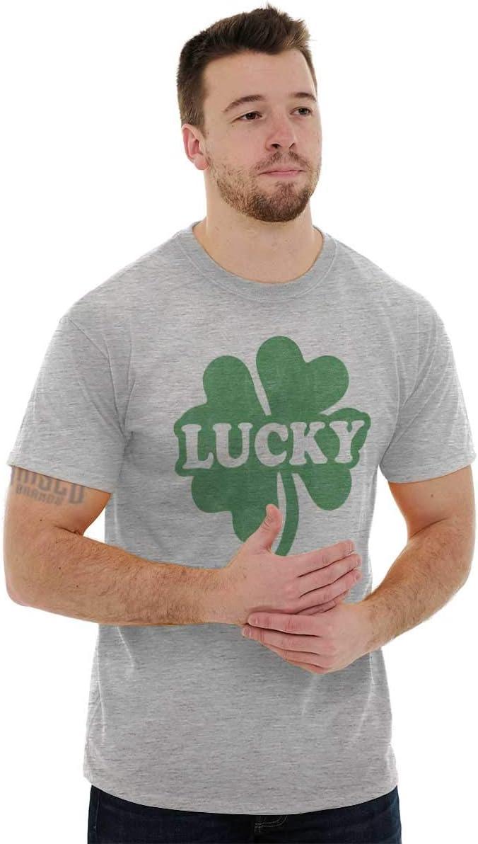 imageLucky 4 Leaf Clover St Patricks Day Graphic T Shirt Men or WomenSport Grey