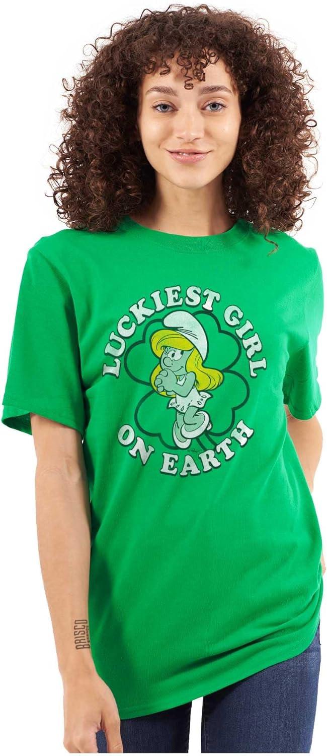 imageSmurfette St Paddys Luckiest Girl Womens Graphic T Shirt TeesIrish Green