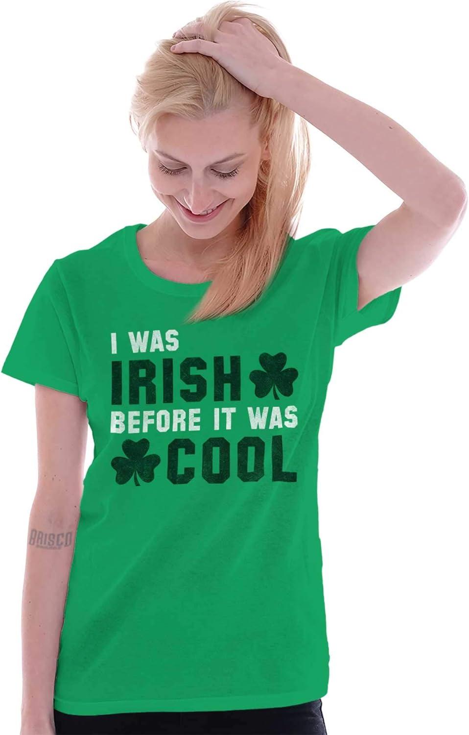 imageSt Paddy Irish Before It was Cool Womens Slim Fit Graphic TeeIrish Green