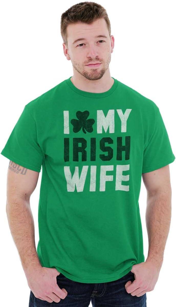 imageSt Patricks Day I Love My Irish Wife Mens Graphic T Shirt TeesIrish Green