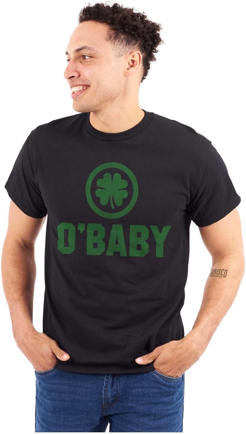 imageSt Patricks Day O Baby Shamrock Graphic T Shirt Men or WomenBlack