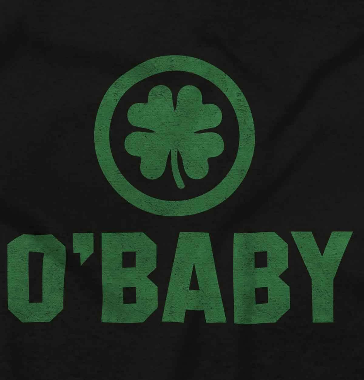 imageSt Patricks Day O Baby Shamrock Womens Slim Fit Graphic TeeBlack