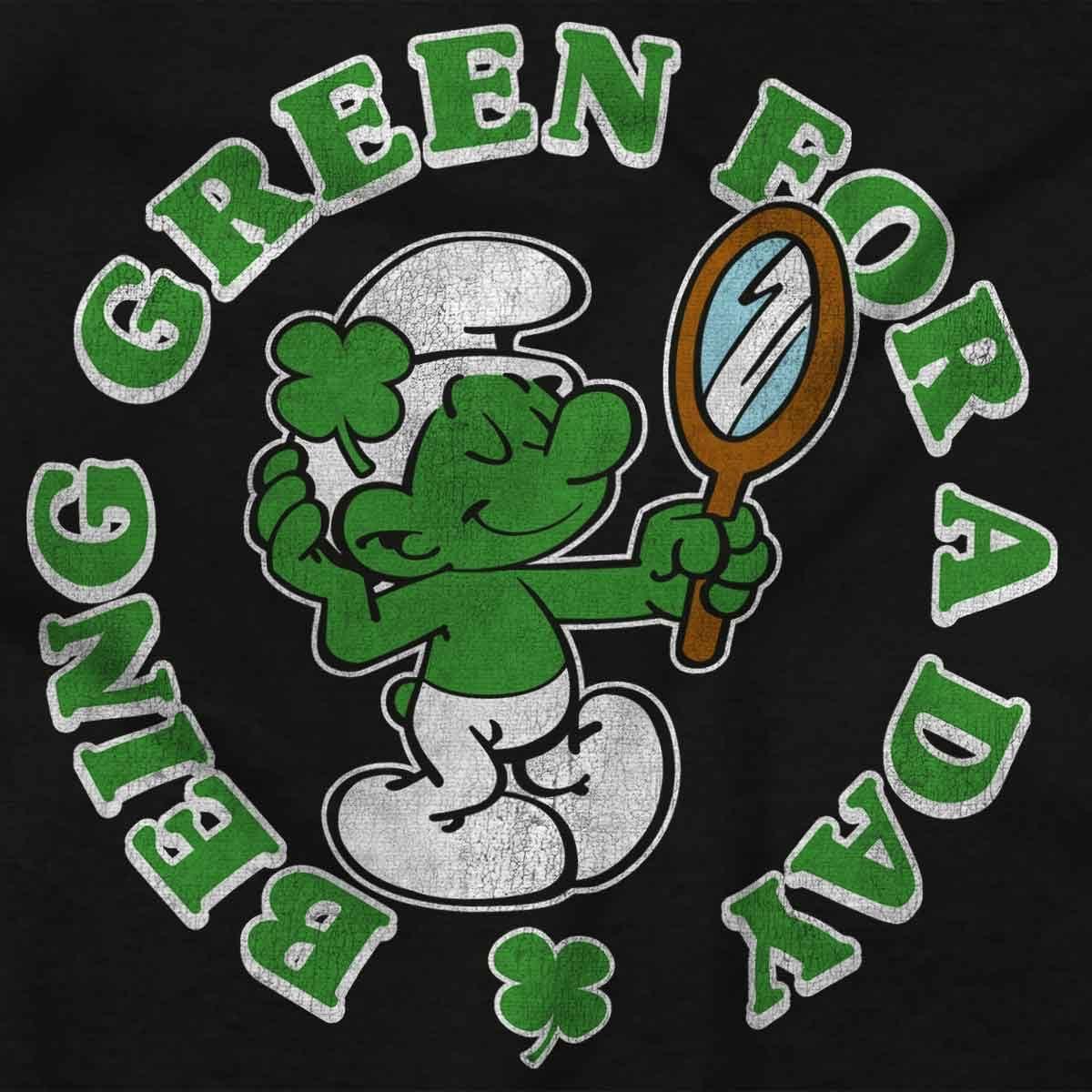imageVanity Smurf Green for St Paddys Day Womens Slim Fit Graphic TeeDark Heather