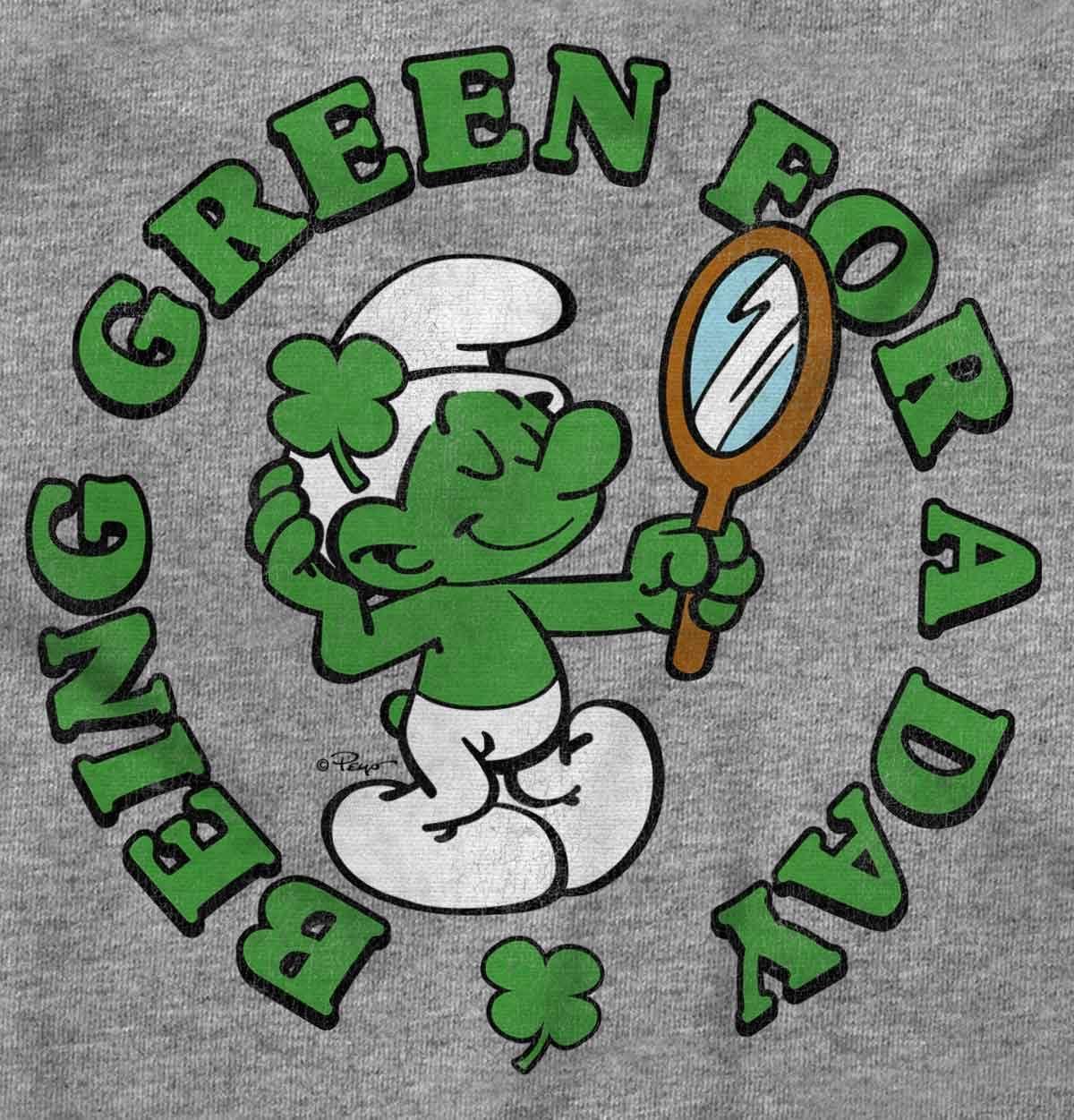 imageVanity Smurf Green for St Paddys Day Womens Slim Fit Graphic TeeSport Grey