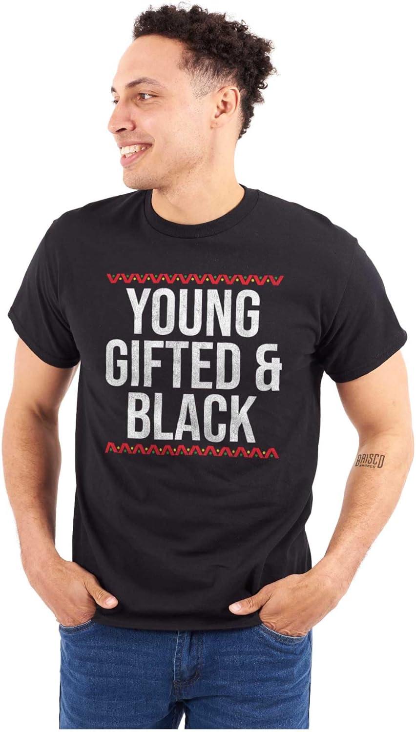 imageYoung Gifted and Black Melanin Pride Graphic T Shirt Men or WomenBlack