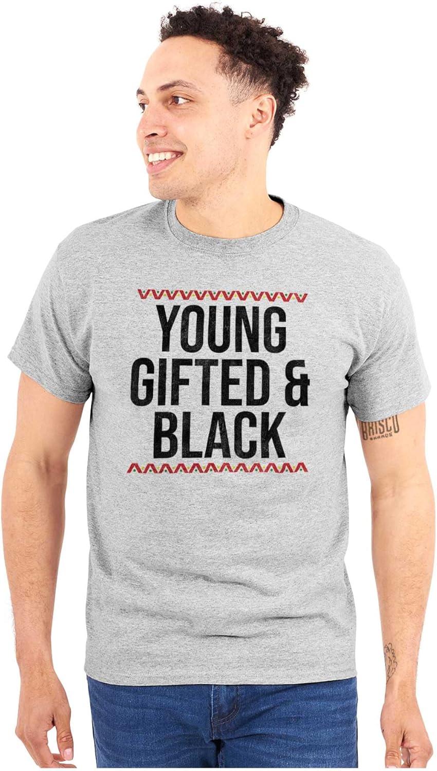 imageYoung Gifted and Black Melanin Pride Graphic T Shirt Men or WomenSport Grey