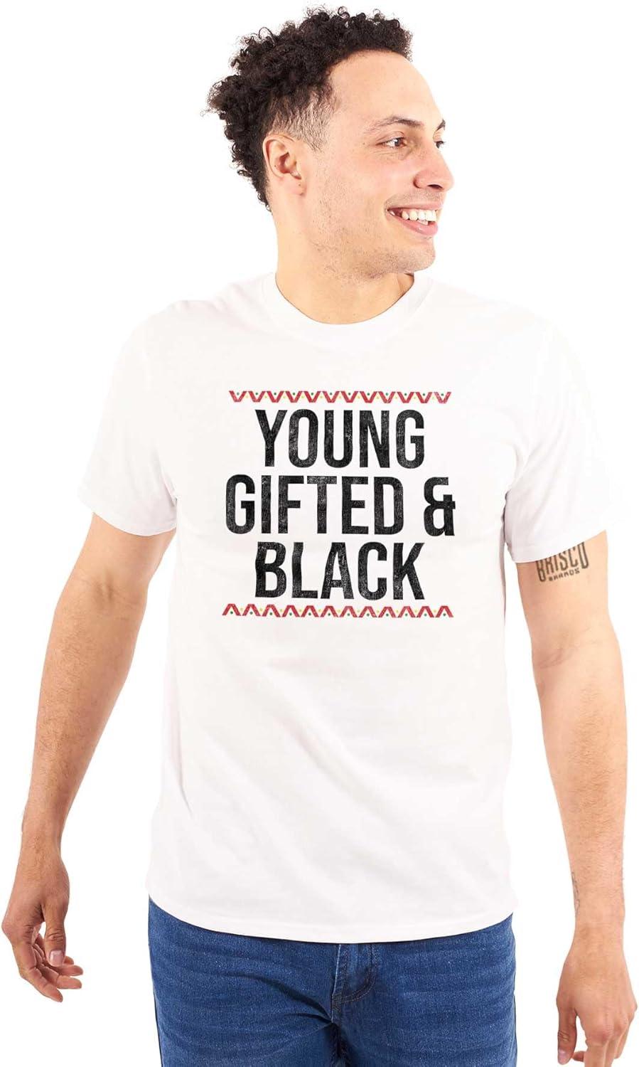 imageYoung Gifted and Black Melanin Pride Graphic T Shirt Men or WomenWhite