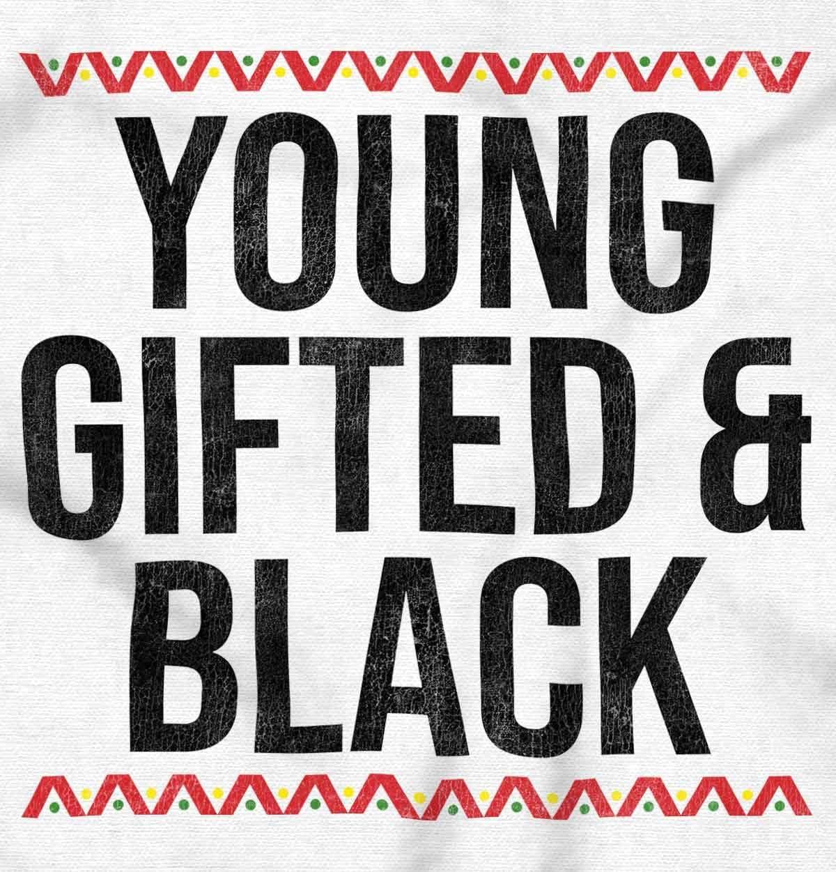 imageYoung Gifted and Black Melanin Pride Graphic T Shirt Men or WomenWhite