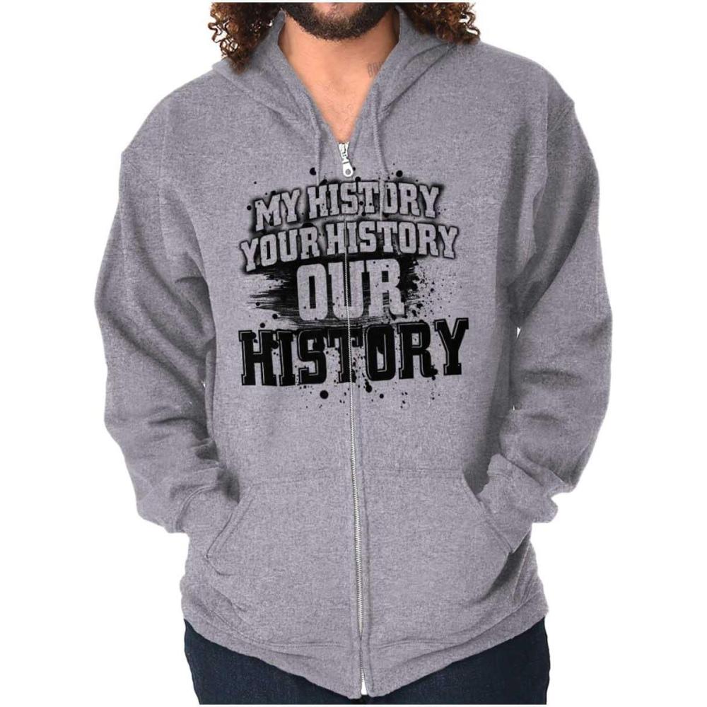 imageBlack History Month Mine Your Ours Zip Up Hoodie Mens WomensSport Grey