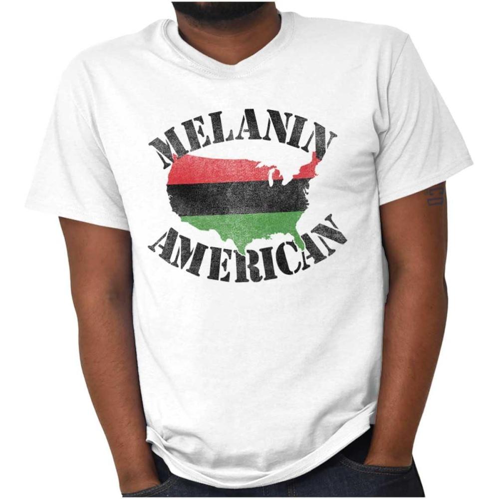 imageBlack Pride Melanin American USA Map Graphic T Shirt Men or WomenWhite