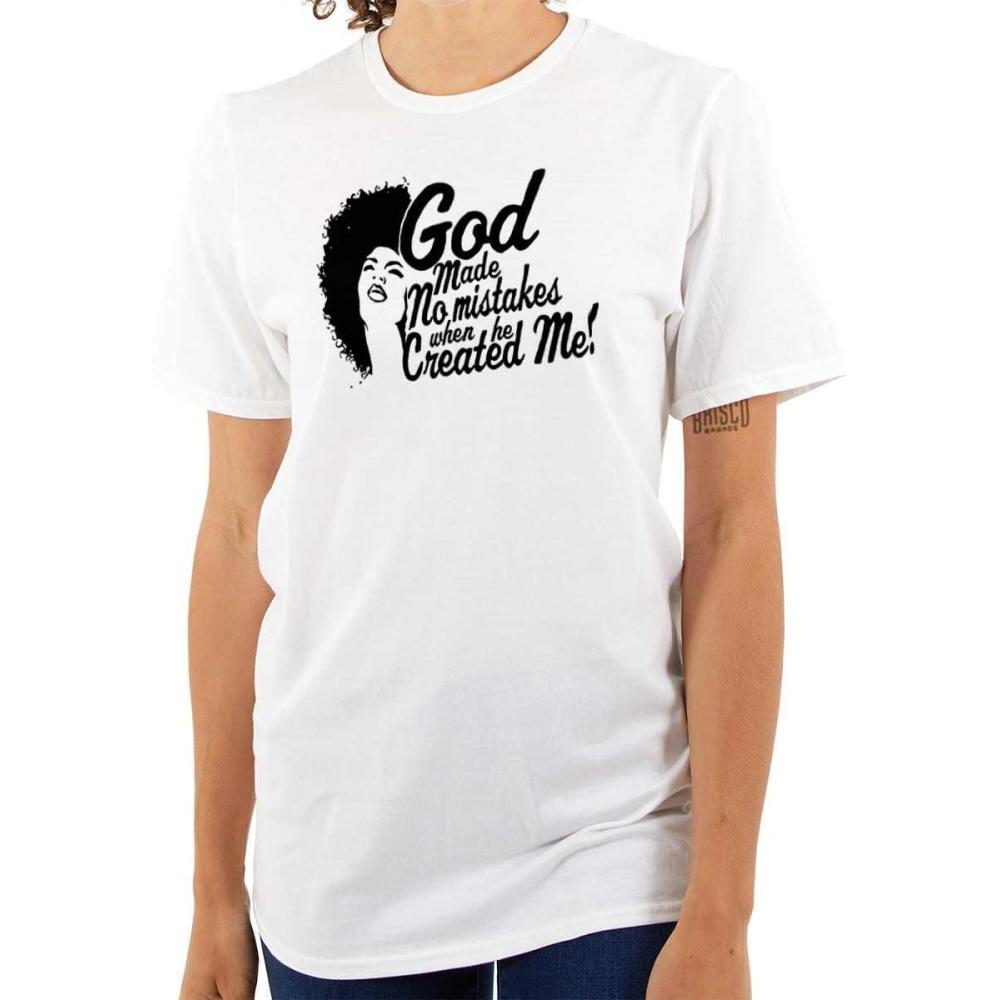 imageBlack Queen God Made No Mistakes Womens Graphic T Shirt TeesWhite