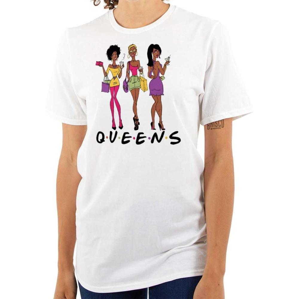 imageBlack Queens African American Besties Womens Graphic T Shirt TeesWhite