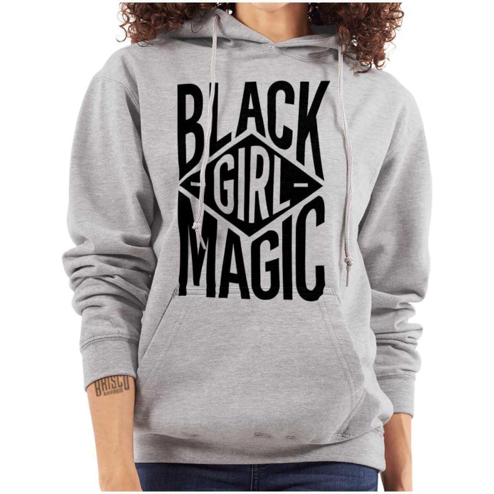 imageBrisco Brands Black Girl Magic Melanin Queen Hoodie Sweatshirt WomenSport Grey