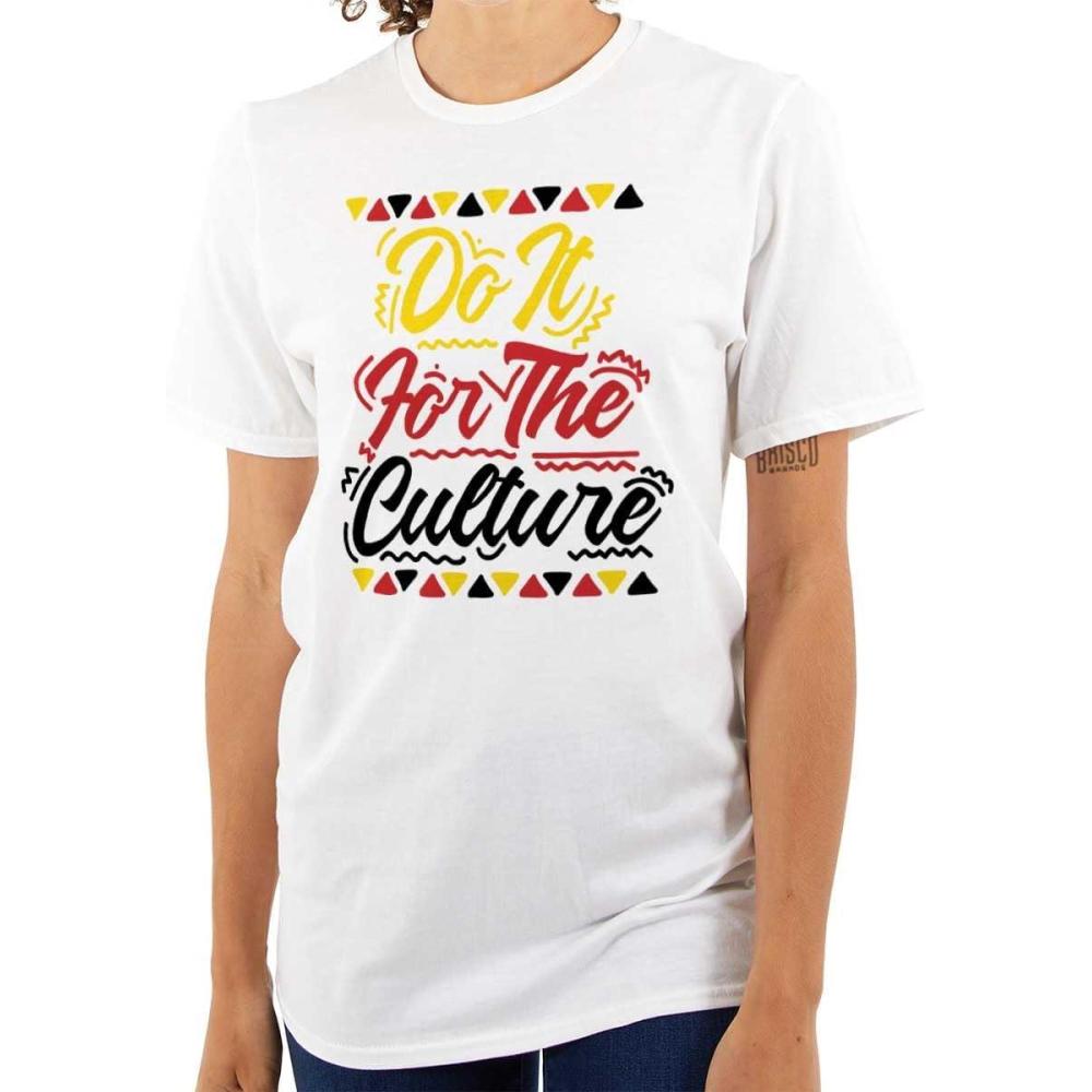 imageBrisco Brands Black History Do it for The Culture Womens Graphic T Shirt TeesWhite