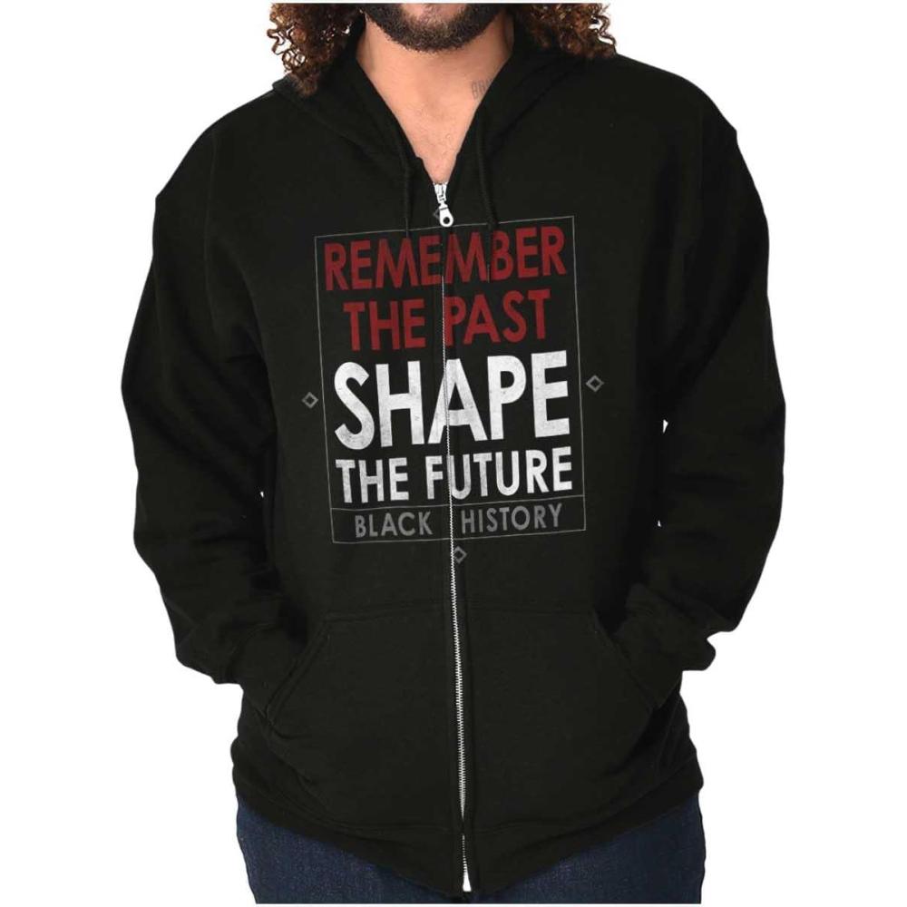 imageBrisco Brands Black History Inspirational Quote Zip Up Hoodie Mens Womens