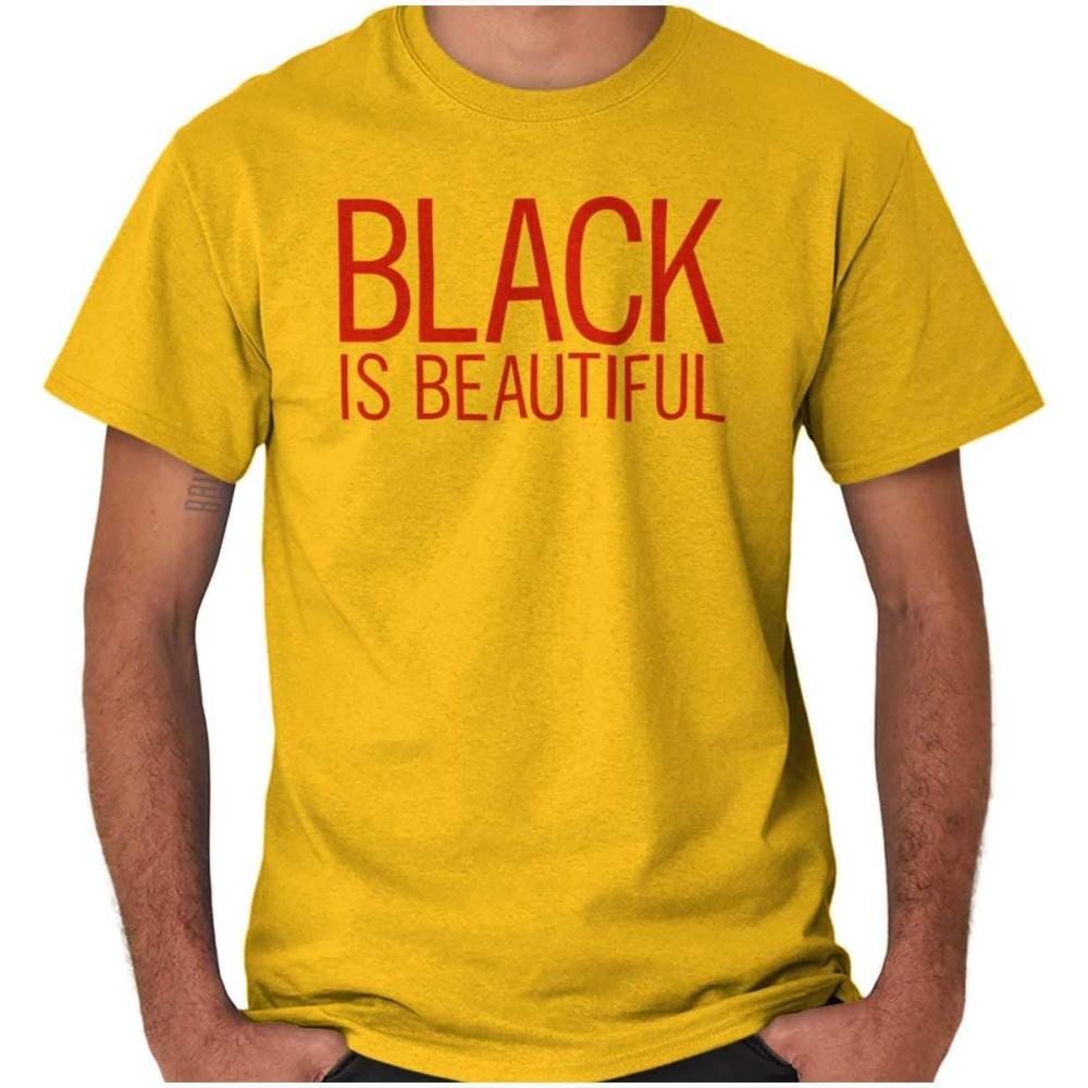 imageBrisco Brands Black is Beautiful Melanin Pride Womens Graphic T Shirt TeesGold