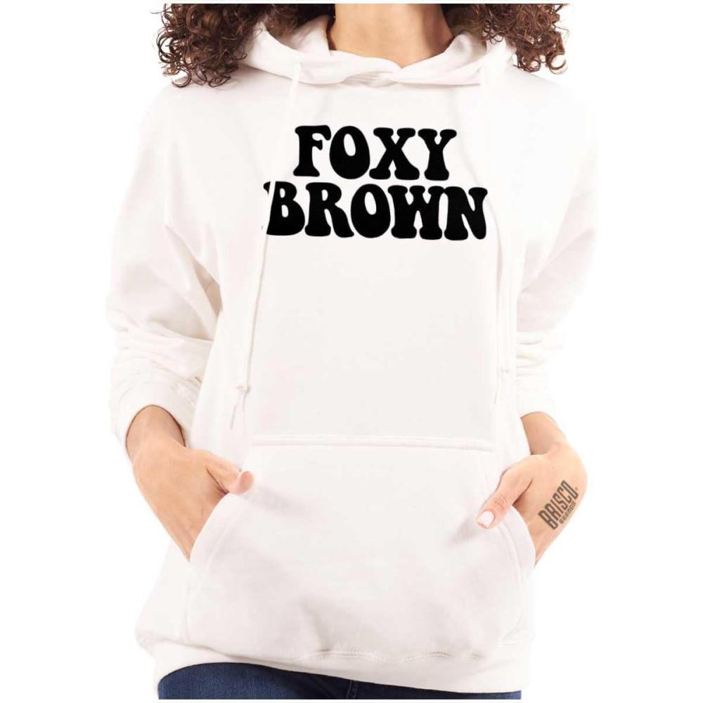 imageBrisco Brands Foxy Brown Cute Retro Black Pride Hoodie Sweatshirt WomenWhite
